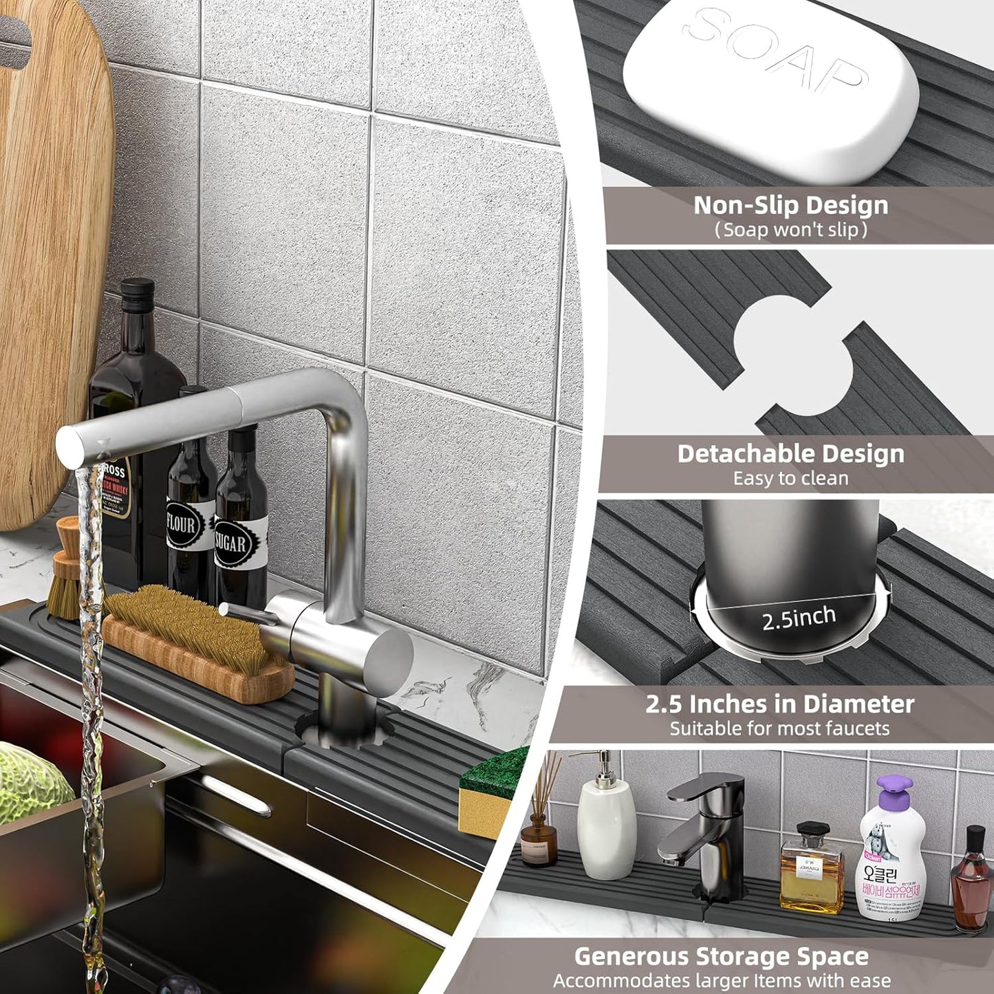 🏠 Keep Your Sink Dry - 49% OFF - ✨-Faucet Mat for Kitchen Sink