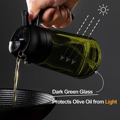 🍳 Revolutionize Your Cooking - 49% OFF - ✨ 2 in 1 Glass Oil Sprayer & Dispenser