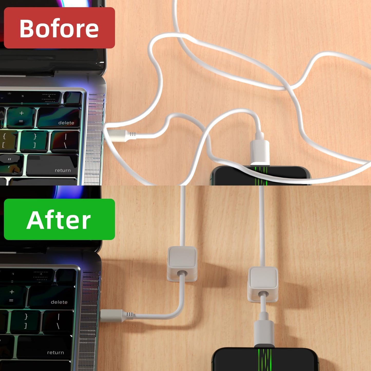 🔌 Tame Tangled Cables Instantly - 49% OFF- ✨ Magnetic Cable Organizers - No More Desk Clutter